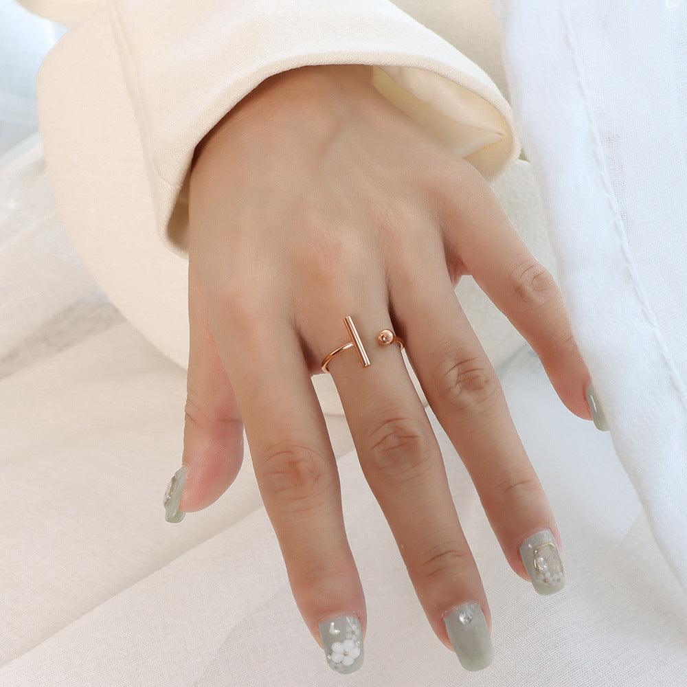 T-shaped Ball Ring - zuzumia