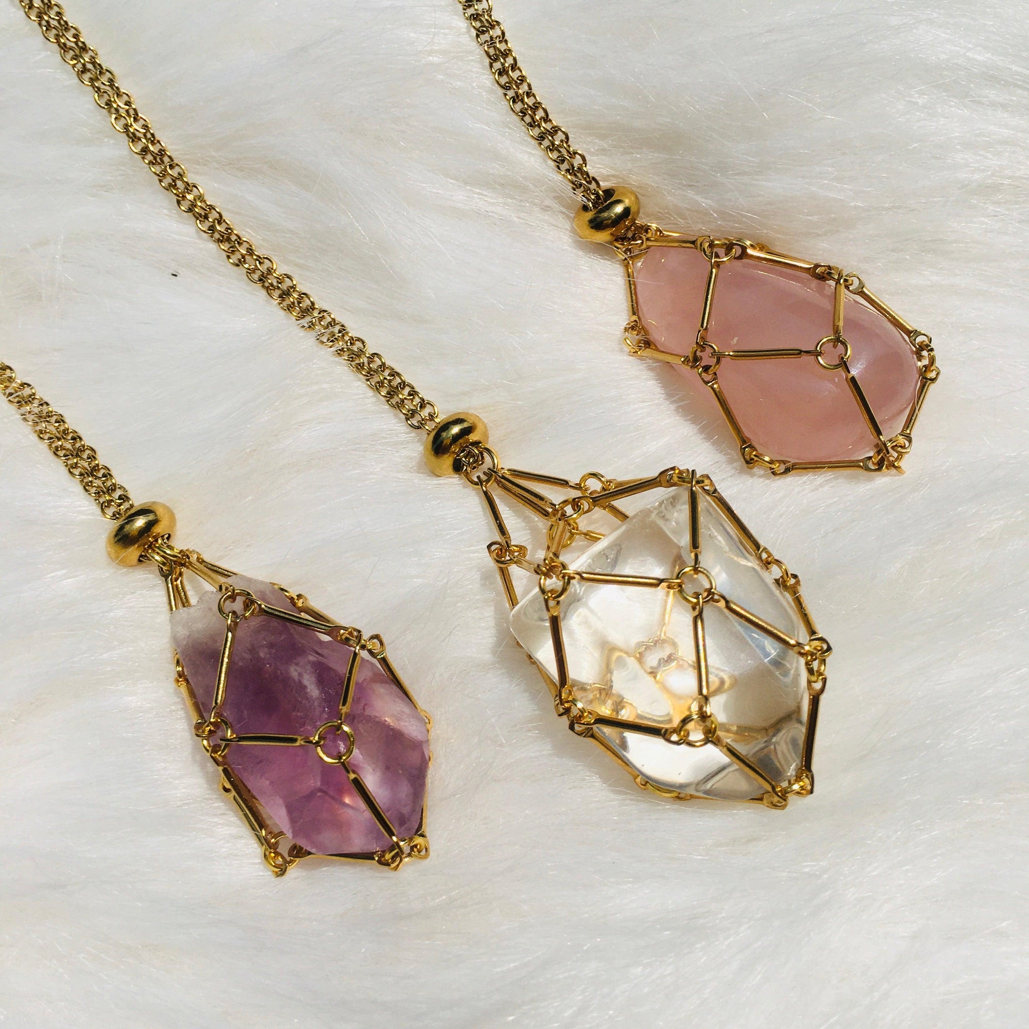 Enhance Your Journey with Zuzumia's Crystal Holder Necklace