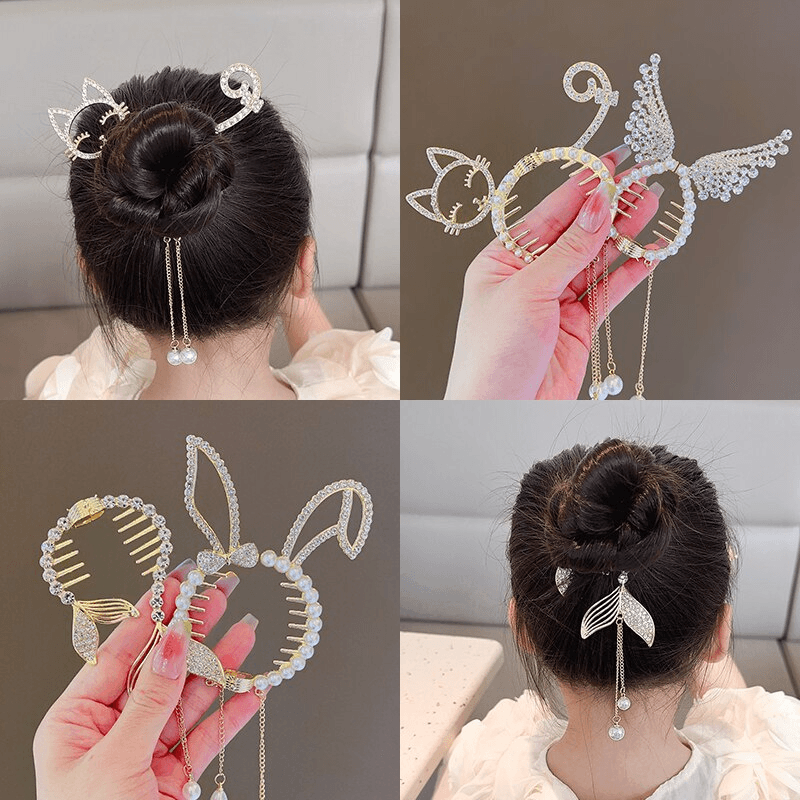 Meatball Ponytail Hairpins Clasp