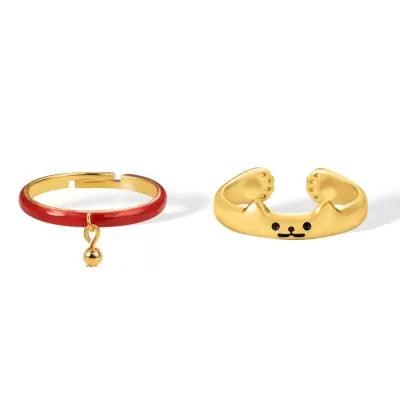 Stacking Cute Cat Rings Set - zuzumia