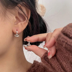 Cross Tiny Planet Earrings - zuzumia