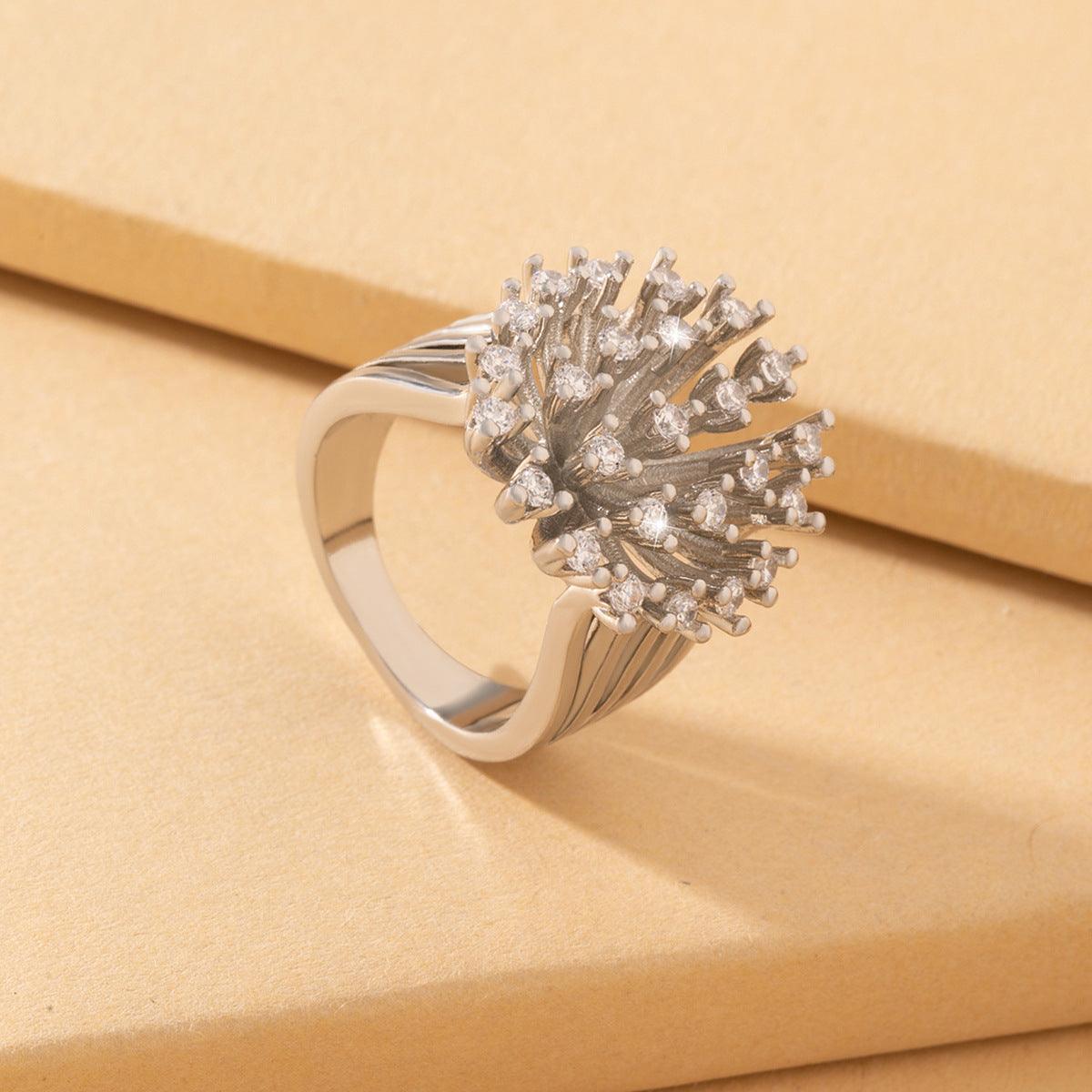 Glittering Zircon Ring - zuzumia