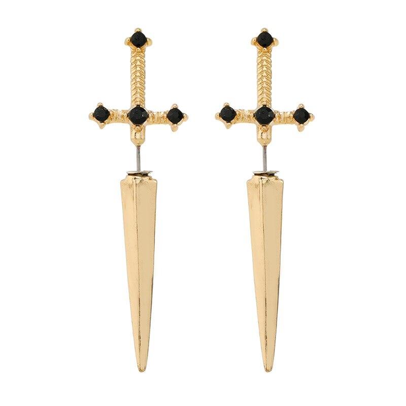 Gothic Sword Screw Earrings - zuzumia