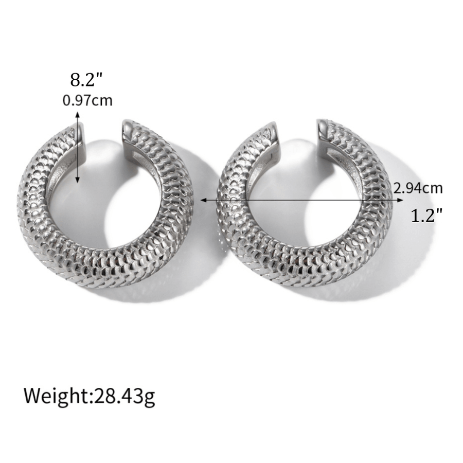Snake Hoop Earrings Cuffs - zuzumia