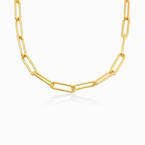 Large Paperclip Chain Necklace - zuzumia
