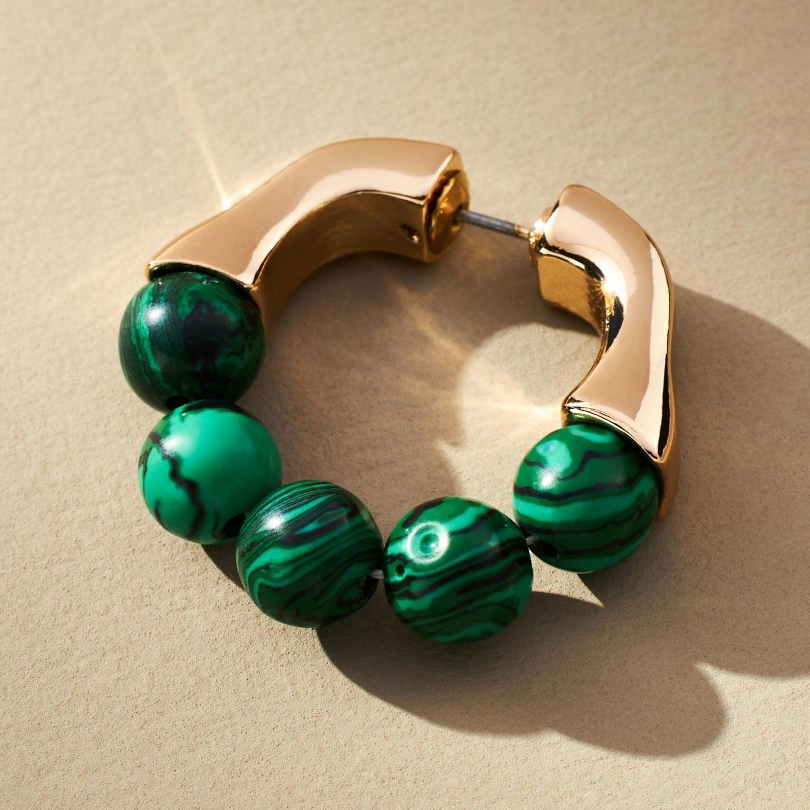 Natural Stones Loop Earrings - zuzumia