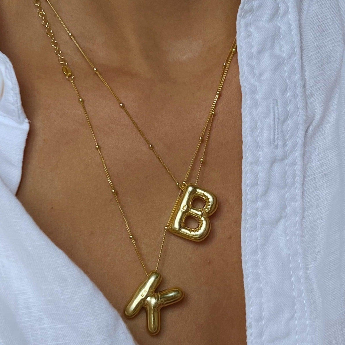 3D Balloon Letter Necklace - zuzumia