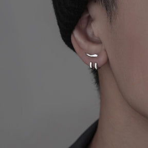 Detachable Dual Stud Earrings - zuzumia