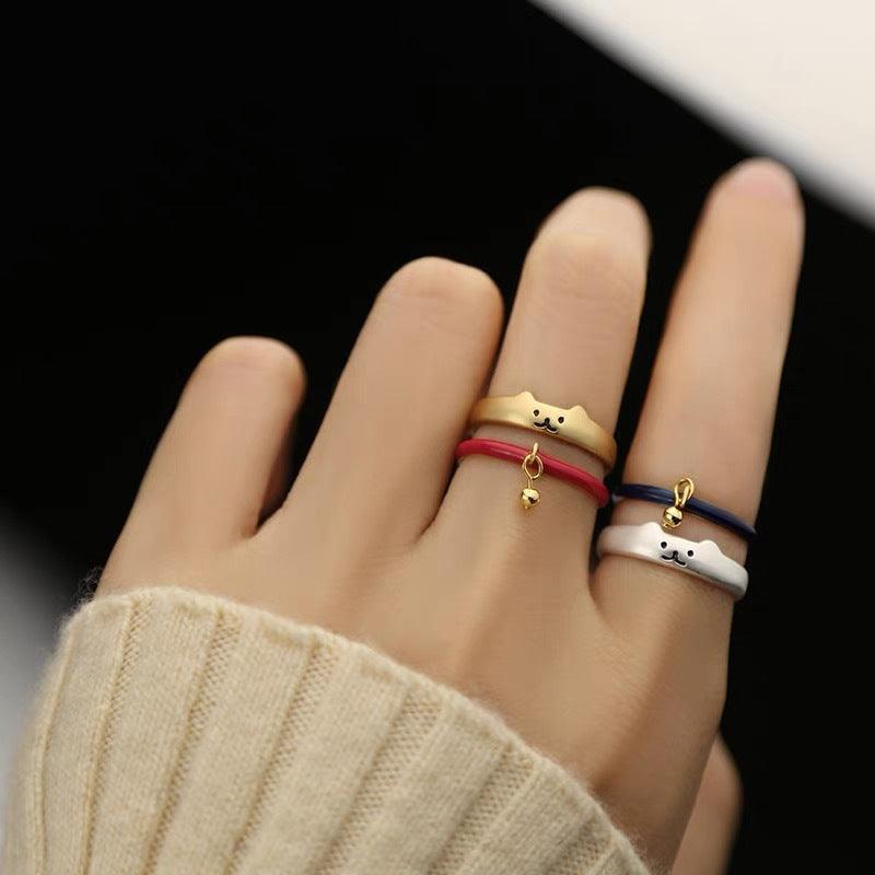 Stacking Cute Cat Rings Set - zuzumia