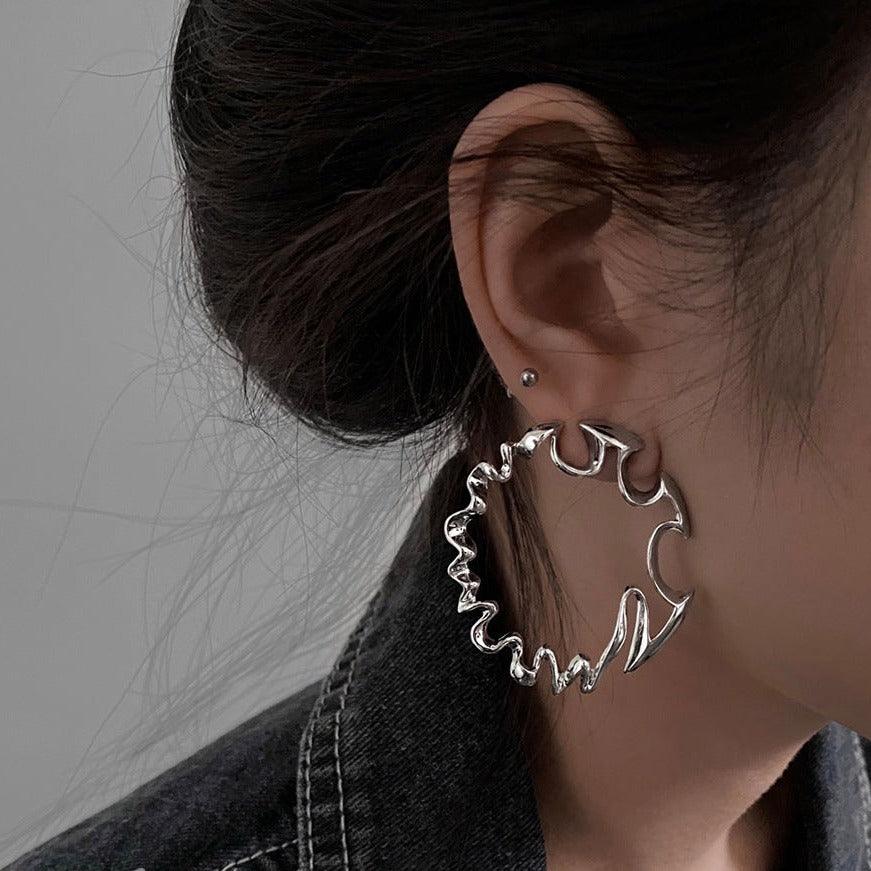 Irregular Hoop Earrings - zuzumia