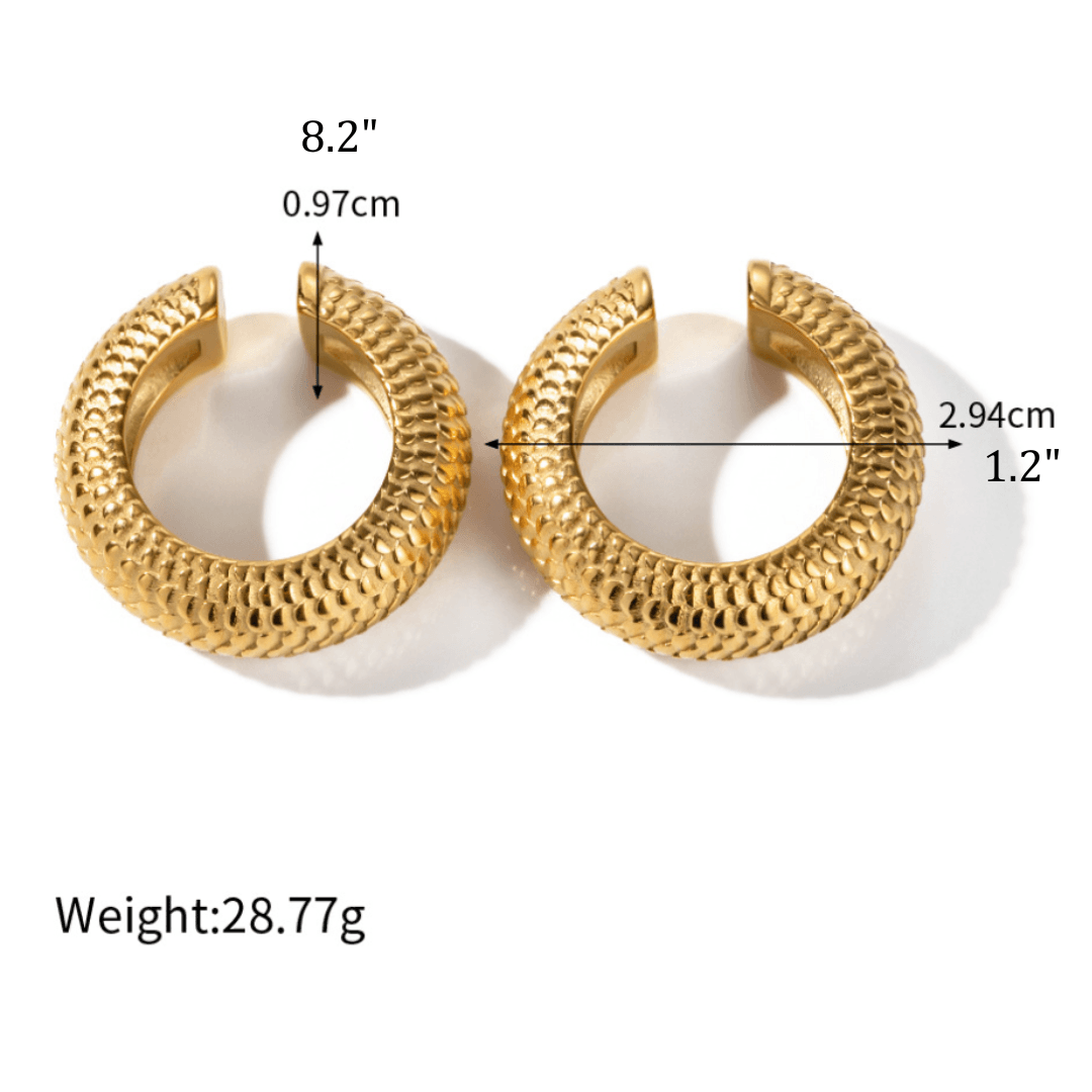 Snake Hoop Earrings Cuffs - zuzumia