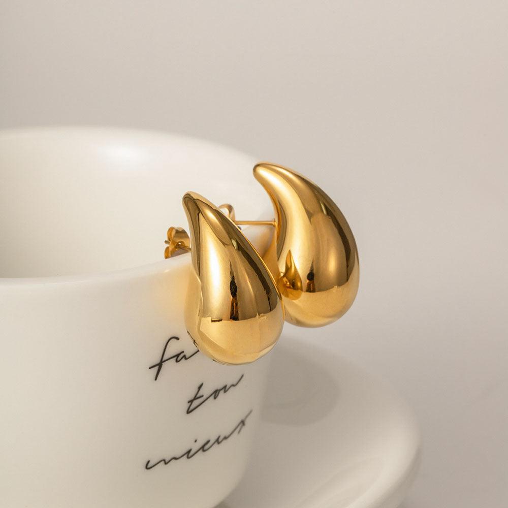 Teardrop Hoop Earrings - zuzumia
