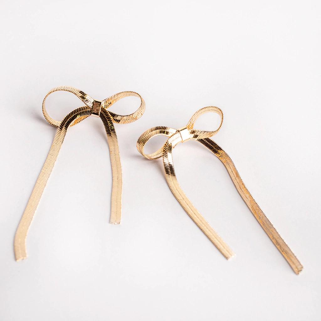 Bow Drop Dangle Earrings - zuzumia
