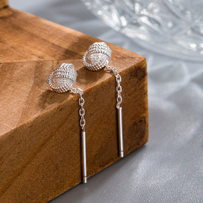 Good Luck Knot Chain Earrings