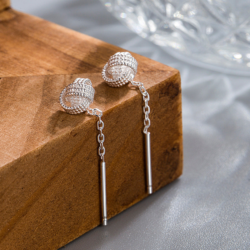 Good Luck Knot Chain Earrings