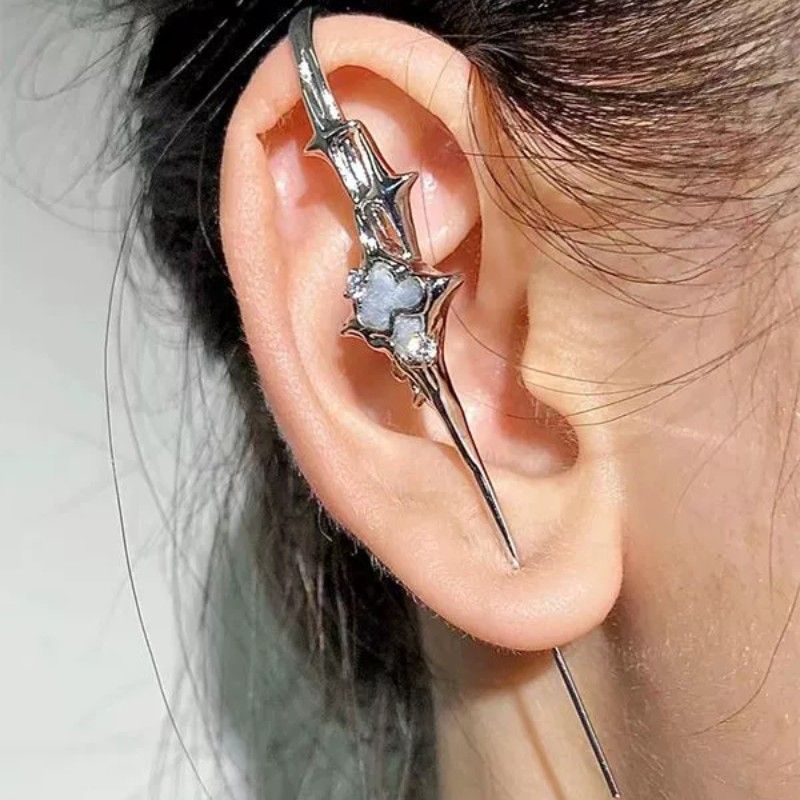 Geometric Four-Pointed Star Earrings