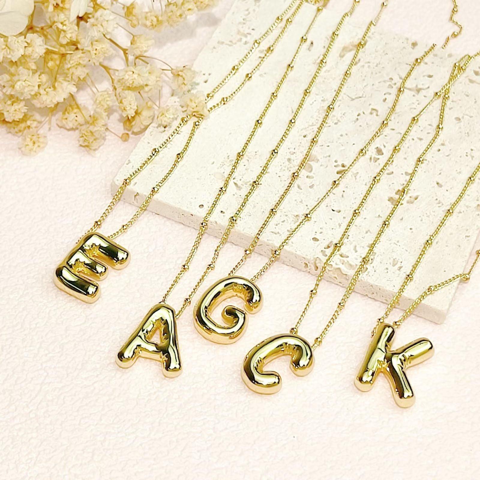 3D Balloon Letter Necklace - zuzumia