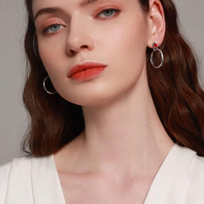Natural Stone Hoop Earrings - zuzumia