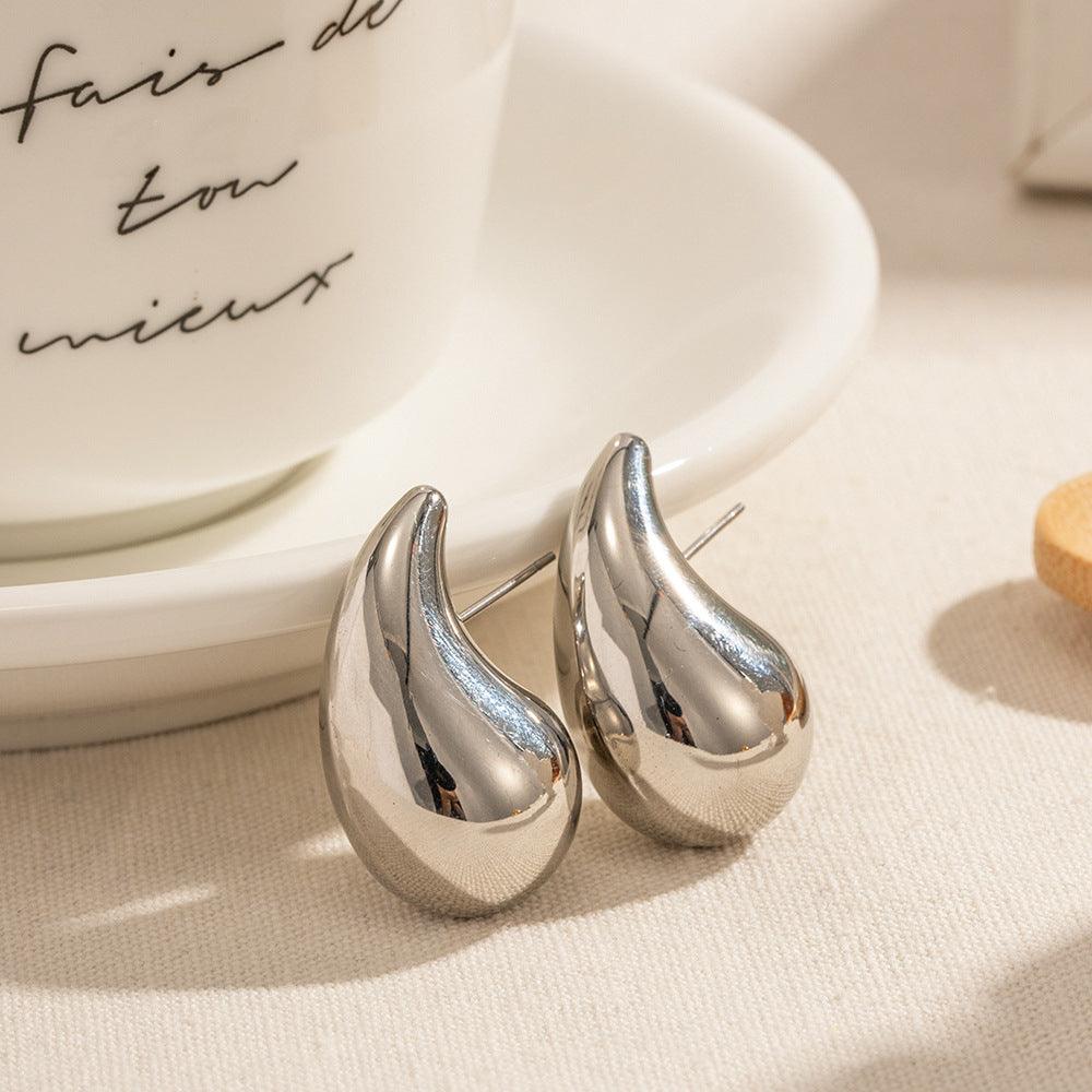 Teardrop Hoop Earrings - zuzumia