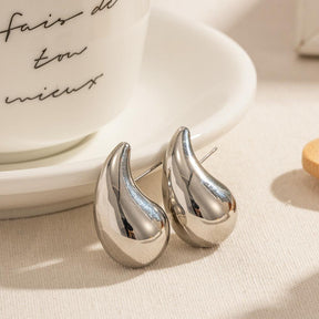 Teardrop Hoop Earrings - zuzumia