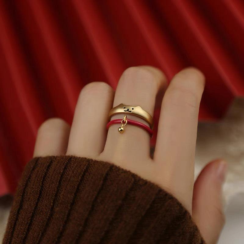 Stacking Cute Cat Rings Set - zuzumia