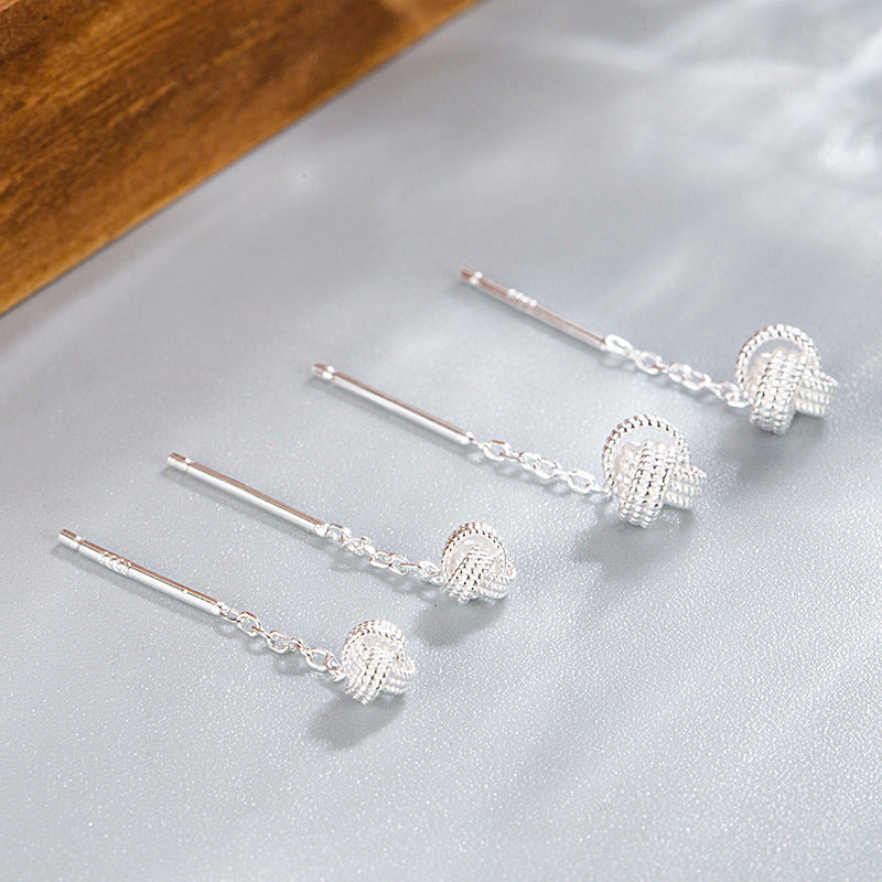 Good Luck Knot Chain Earrings