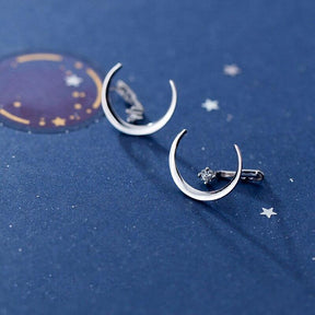 Multi-Wear Detachable Moon and Star Earrings