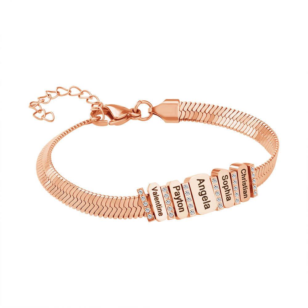 Custom Diamond Family Beads Bracelet - zuzumia
