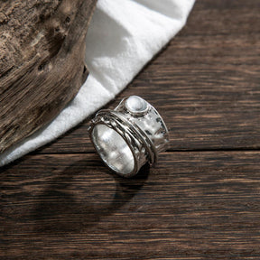 Moonstone Decor Cuff Ring - zuzumia