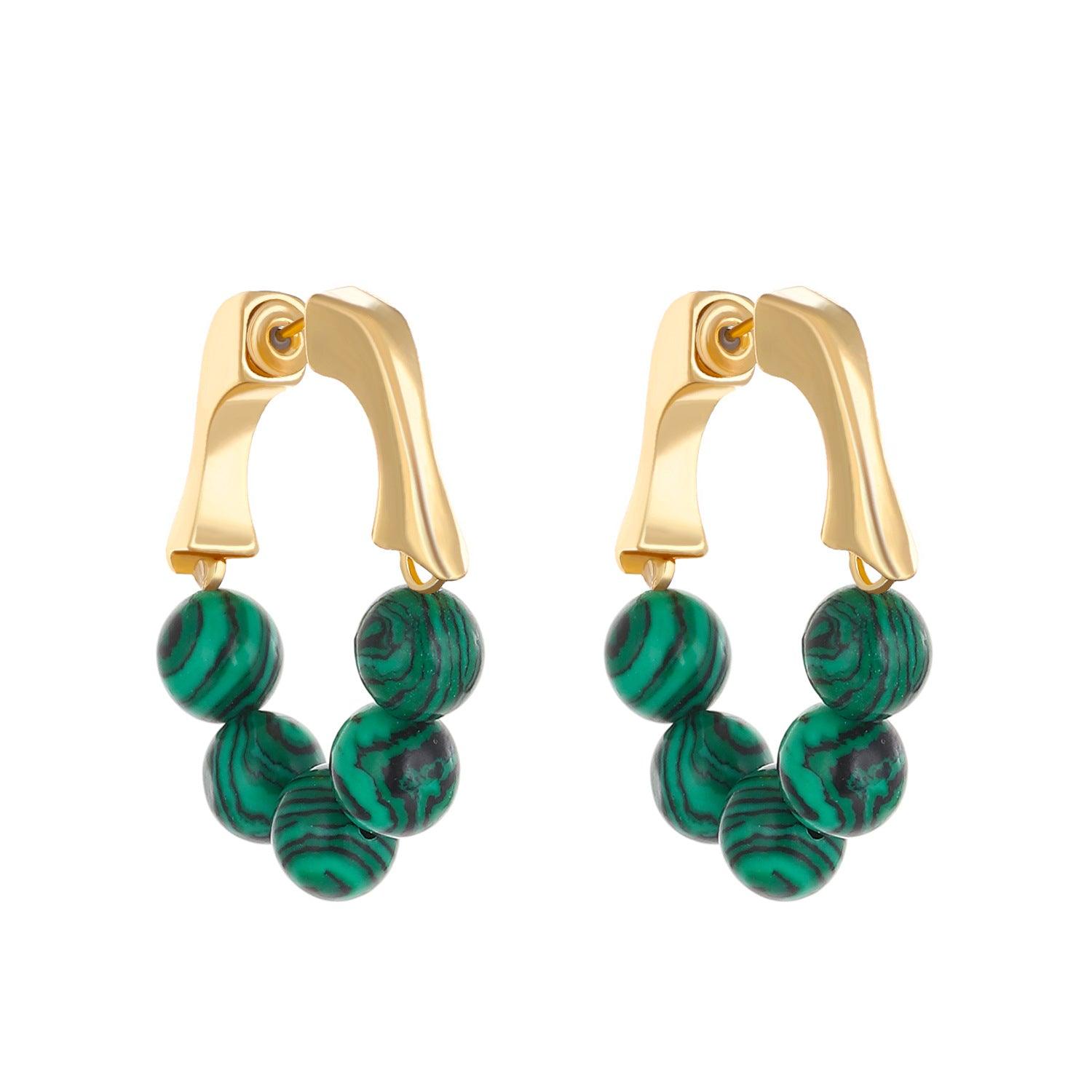 Natural Stones Loop Earrings - zuzumia