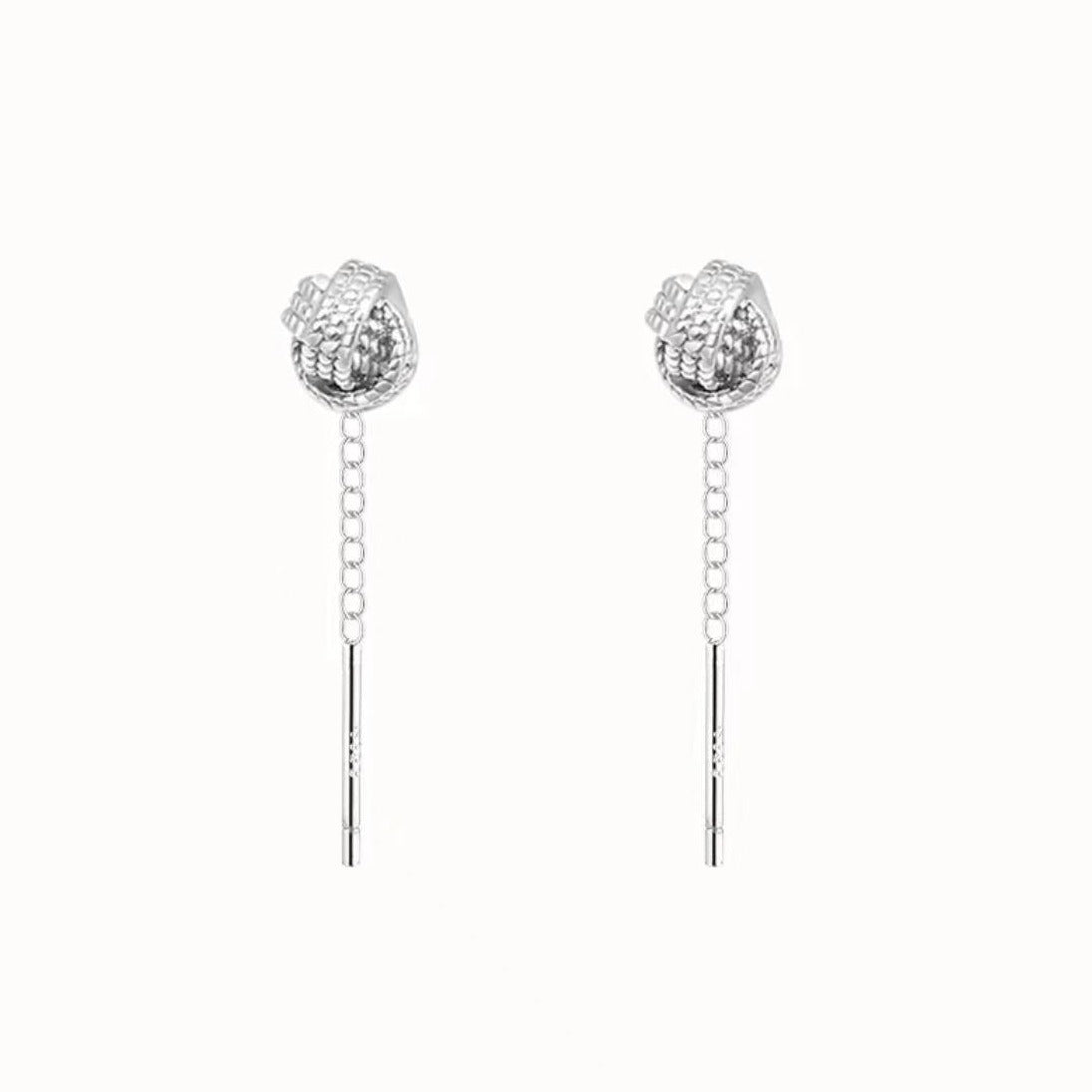 Good Luck Knot Chain Earrings