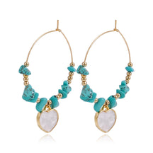 Natural Stones Hoop Earrings - zuzumia