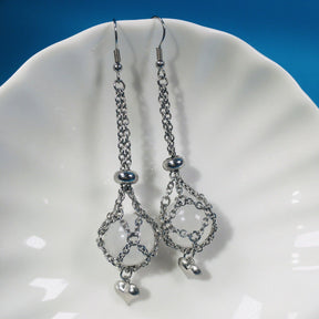 Crystal Pearl Holder Earrings