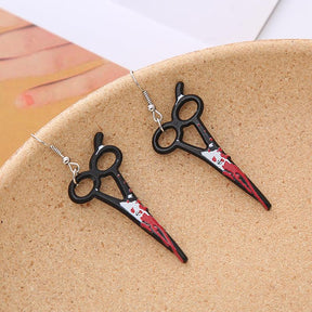 Goth Blood Knife Dangle Earrings