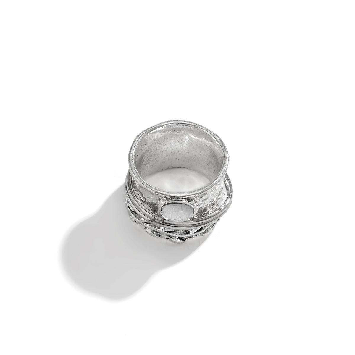 Moonstone Decor Cuff Ring - zuzumia