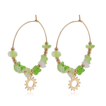 Natural Stones Hoop Earrings - zuzumia