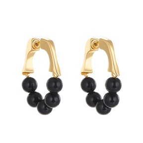 Natural Stones Loop Earrings - zuzumia
