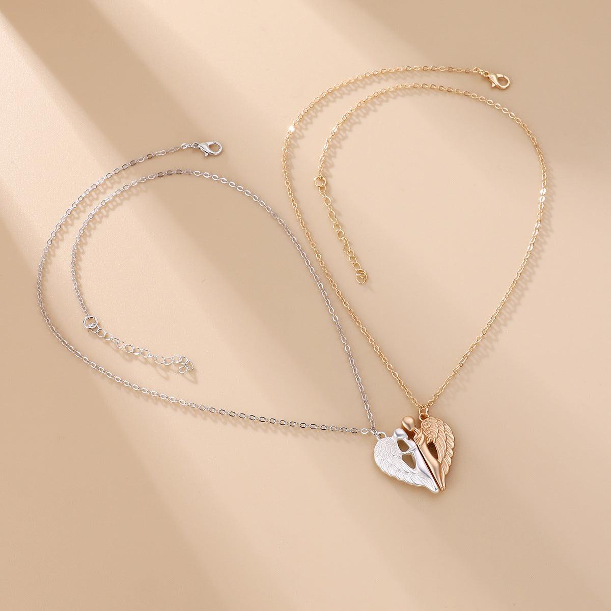 Magnetic Hugging Angel Necklace Set - zuzumia