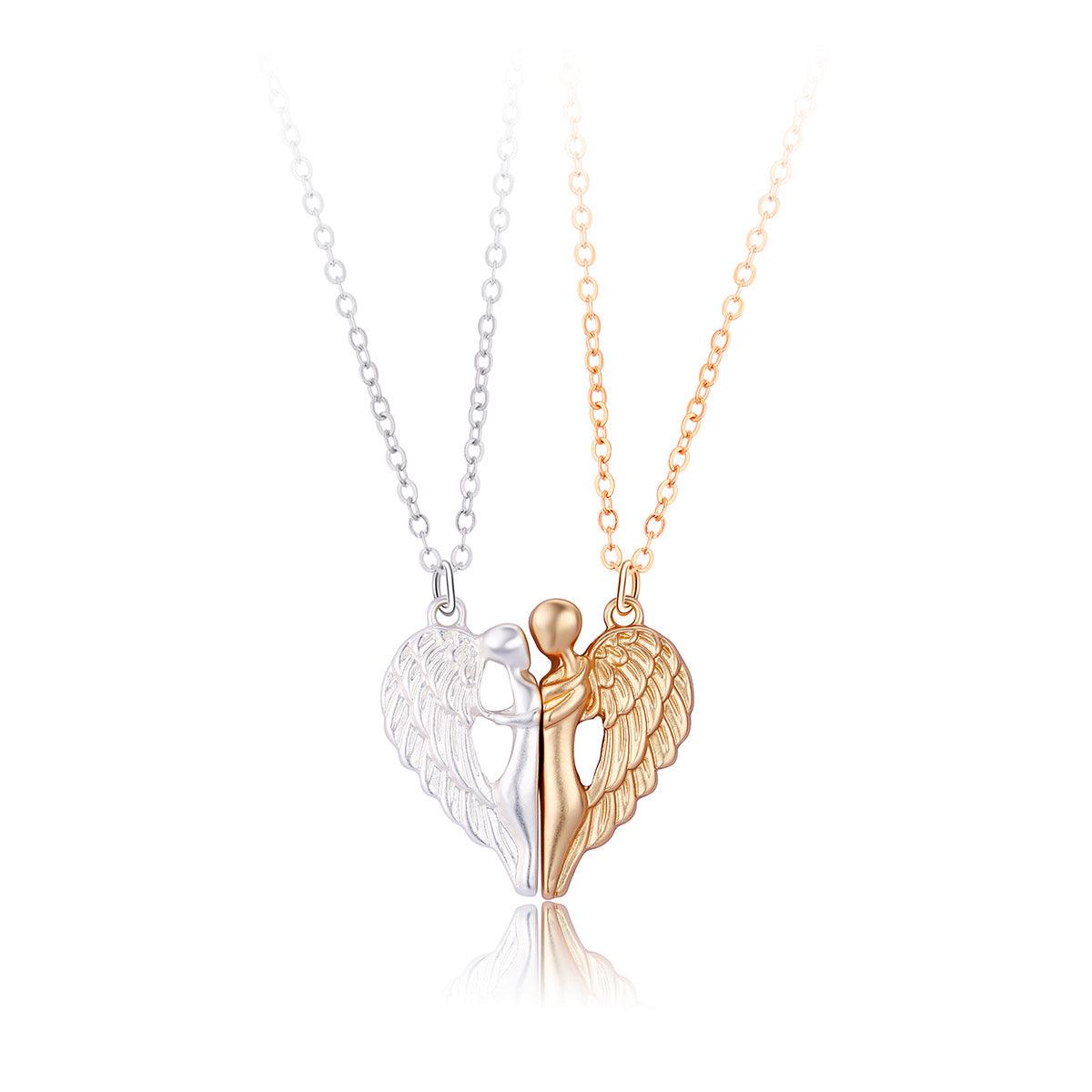 Magnetic Hugging Angel Necklace Set - zuzumia