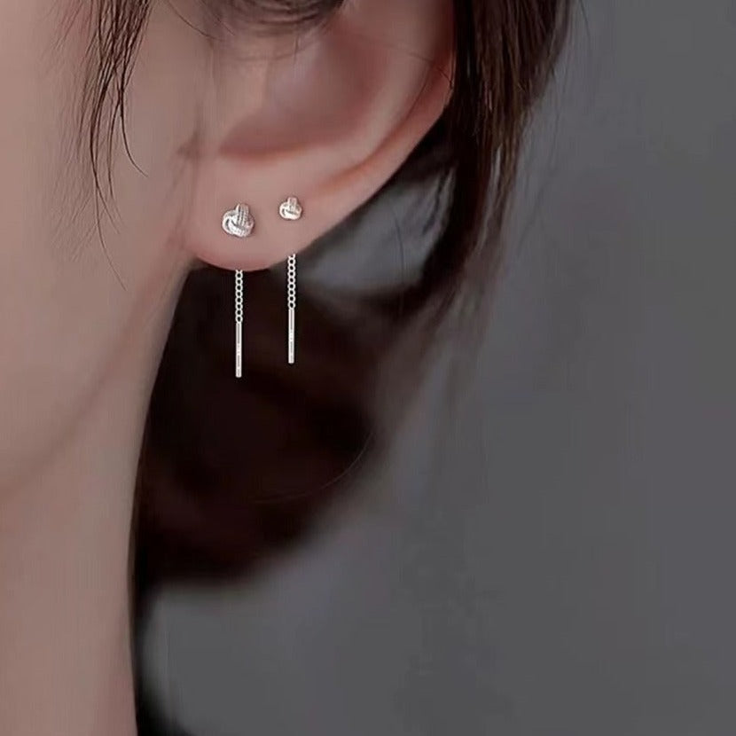Good Luck Knot Chain Earrings