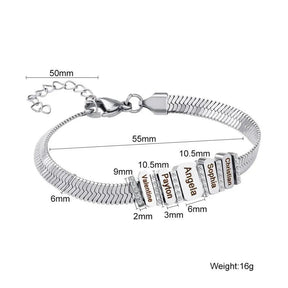 Custom Diamond Family Beads Bracelet