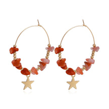 Natural Stones Hoop Earrings - zuzumia