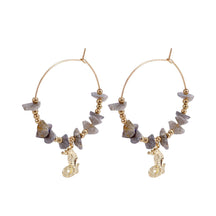 Natural Stones Hoop Earrings - zuzumia