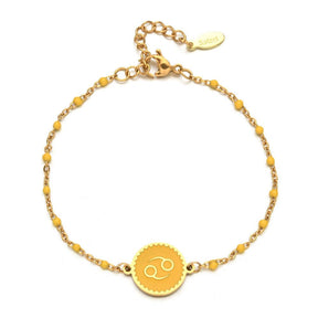 Enamel Zodiac Sign Bead Bracelet - zuzumia