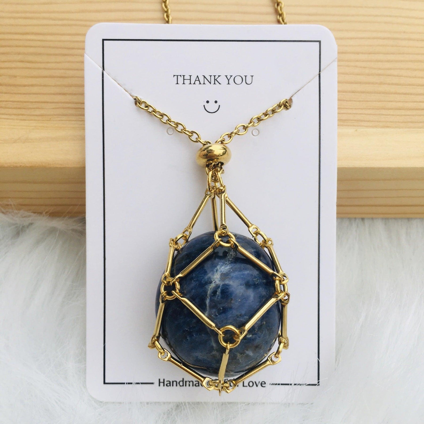 Crystal Stone Holder Necklace-Free (Crystal) gift🎁 included – clothaq