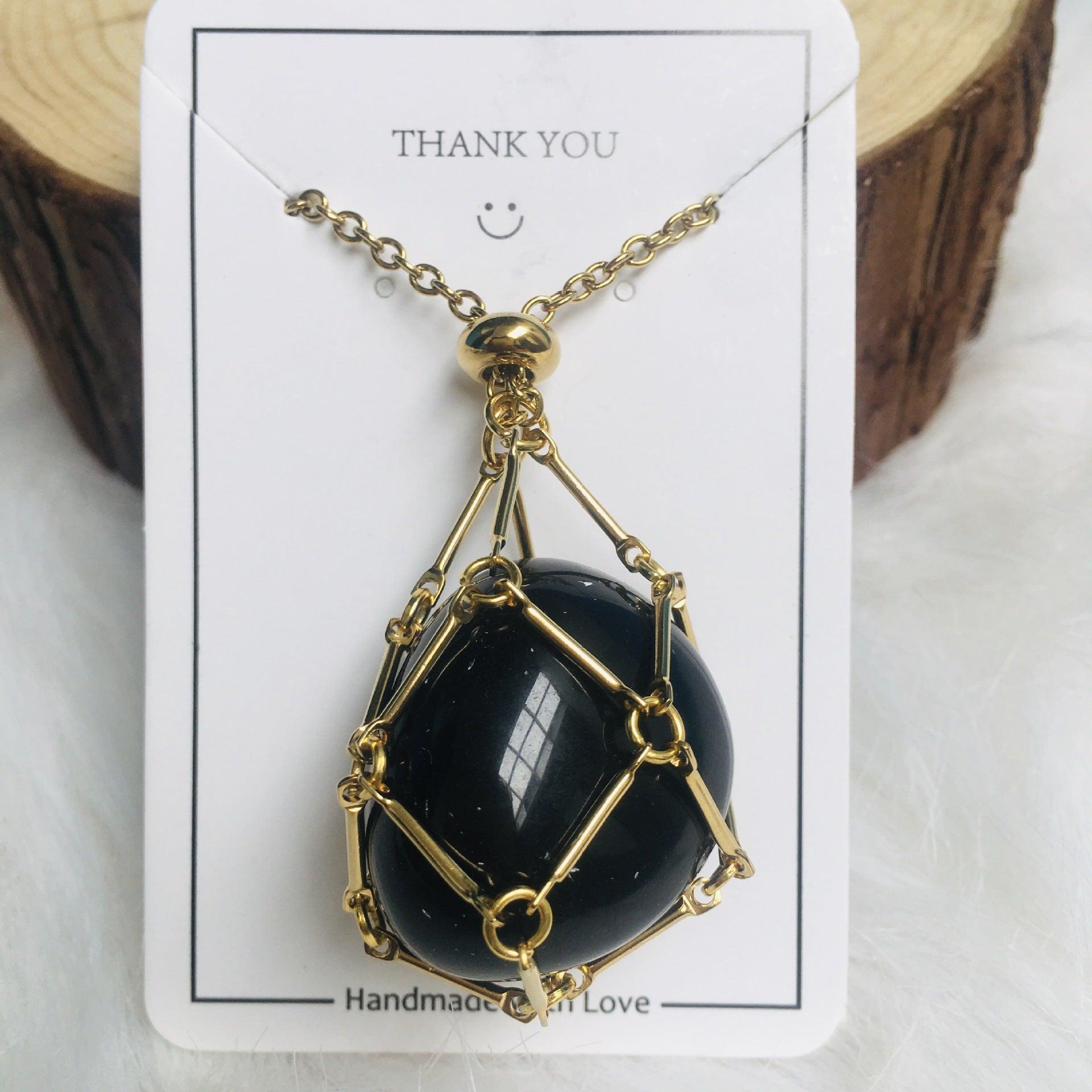 Gemstone sales holder necklace