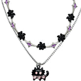 Y2K Double Layer Cat Necklace