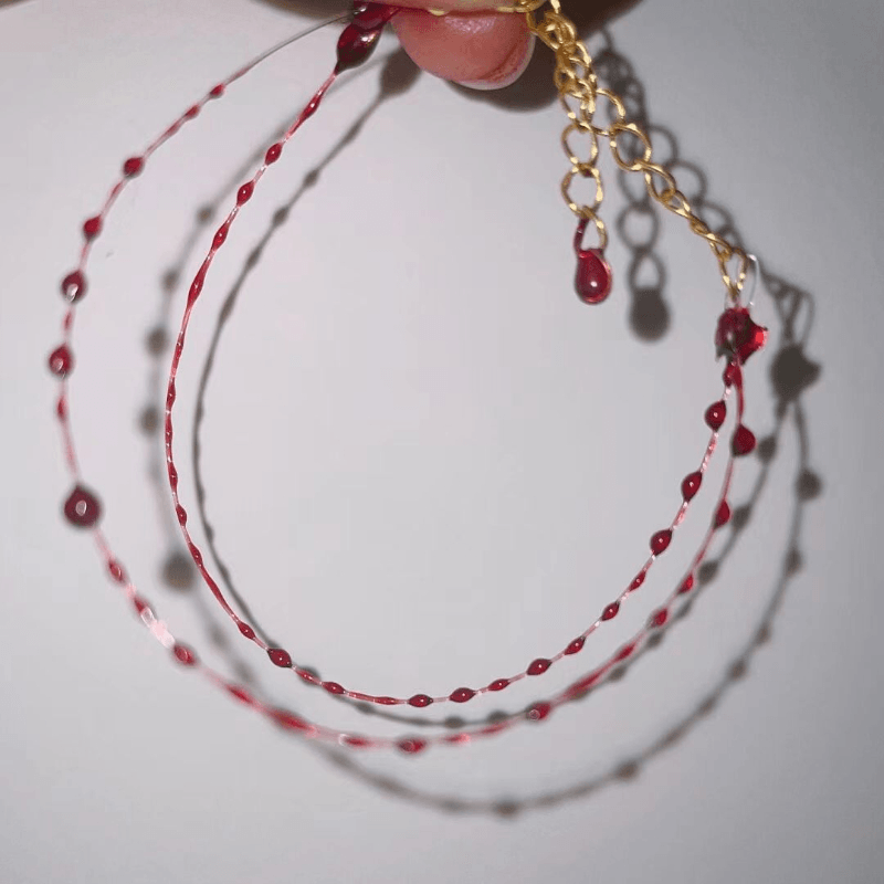 Handmade Blood Drop Bracelet Necklace - zuzumia