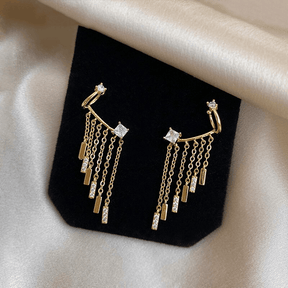 Zircon Tassel Ear Clip and Stud - zuzumia