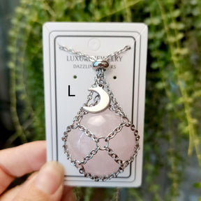 Moon Crystal Holder Necklace